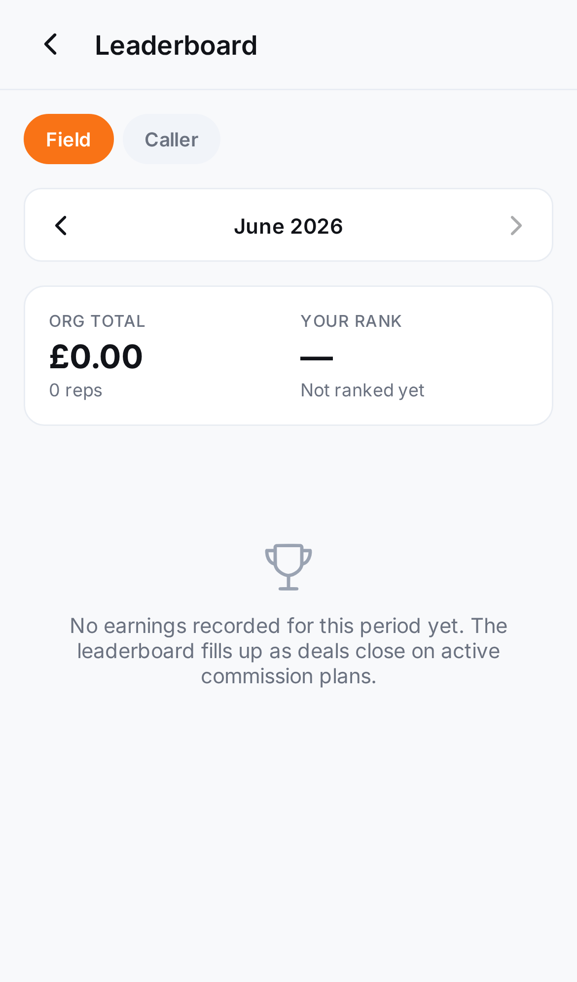 Closerr leaderboard with field and caller boards